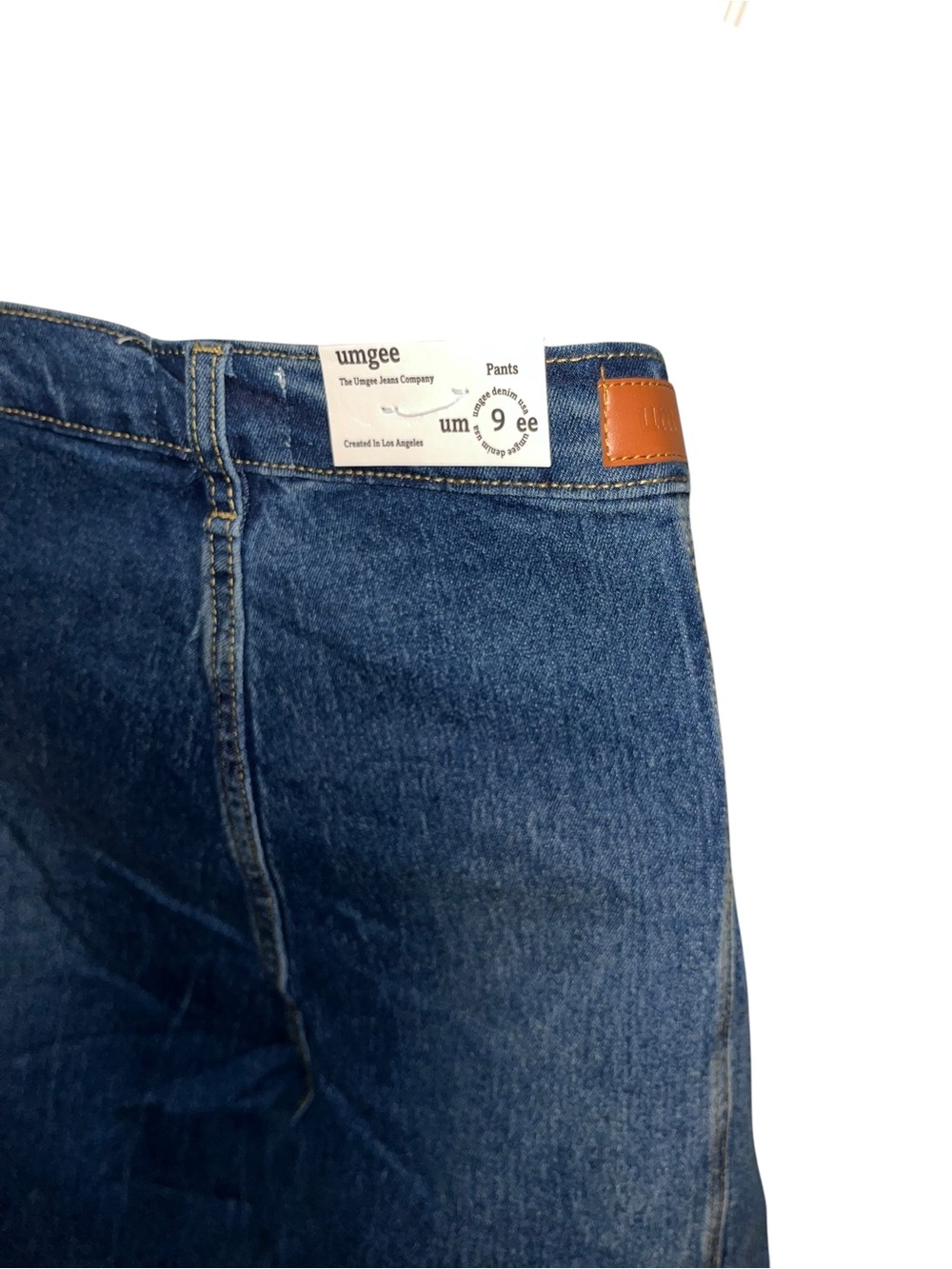 Umgee 9 Dark Blue Straight-Leg High-Rise Jeans - Picture 4 of 6
